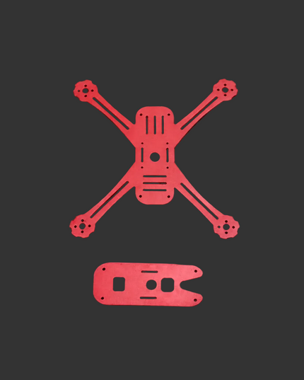 Red G10 UAV Frame – 1/4" Thick